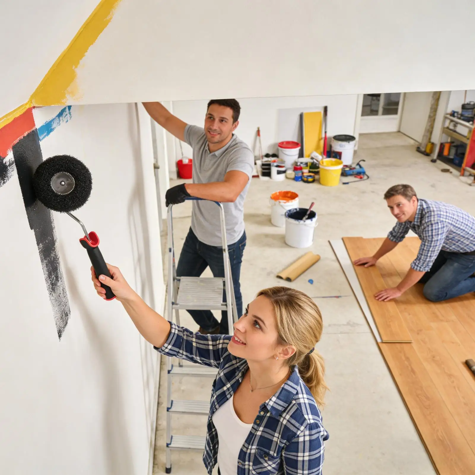 Roller Paint Brush Corner Edger Extension Tool Paint Rollers for Painting Walls for Baseboard Ceiling Exterior Indoor Kitchen
