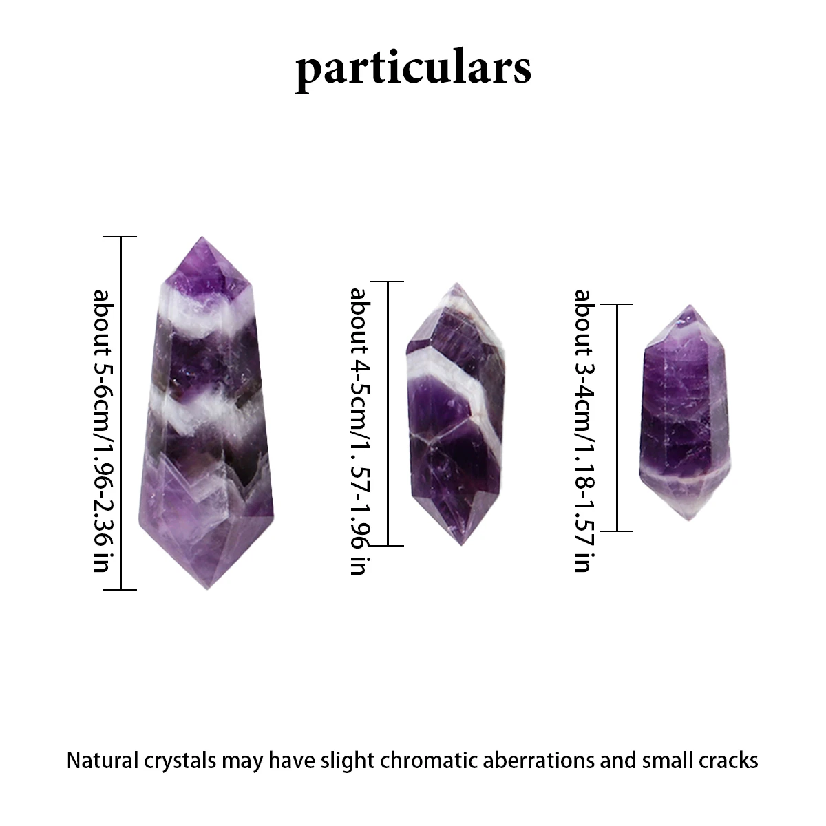 1pc Natural Fantasy Amethyst Double Pointed Pillar Hexagonal Pillar Raw Polished Home Decorative Ornament