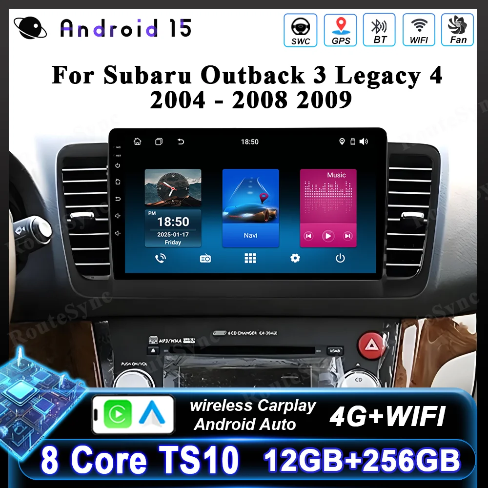 Android Multimedia Player For Subaru Outback 3 Legacy 4 2004 2005 2007 2008 2009 Car Radio Video GPS Bluetooh HD Screen Auto Too
