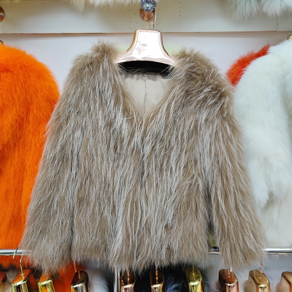 Damskie płaszcze zimowe z długim rękawem, nowy styl 2025, ciepłe, z prawdziwego futra, długie kurtki, wysokiej jakości naturalne futro szopieckie, dziergany płaszcz.