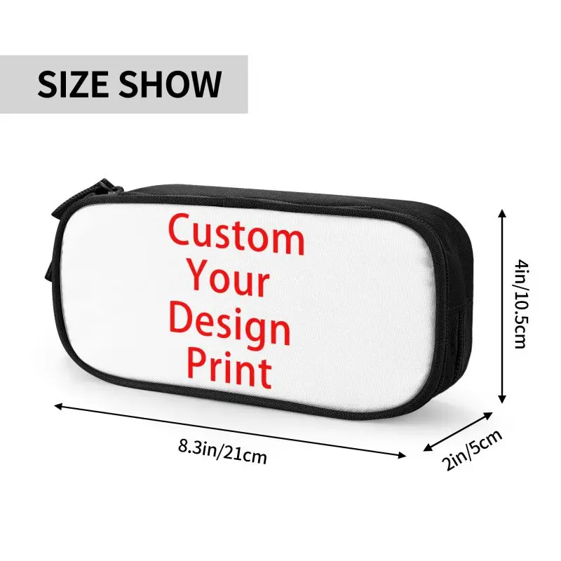 Custom Your Design Cute Pencil Case Girl Boy Large Capacity Customized Logo Printed Pencil Pouch Students Stationery