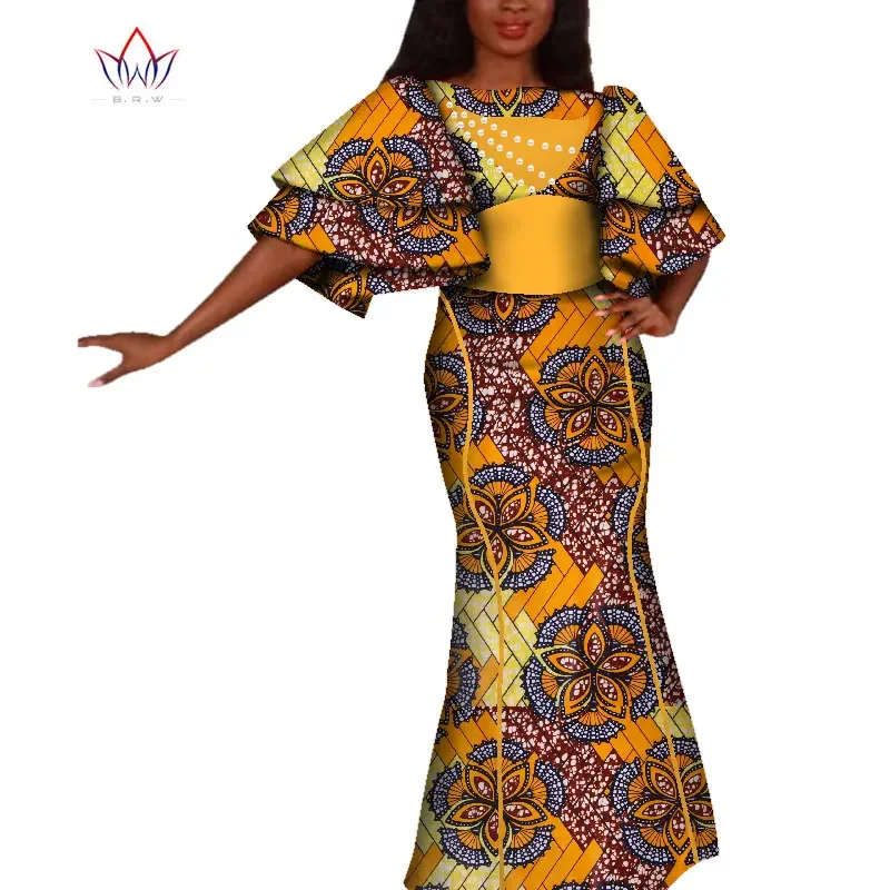 Dashiki African Dresses for Women bazin nigerian Elegant african print dresses Elegant High Quality Dress BRW WY4229