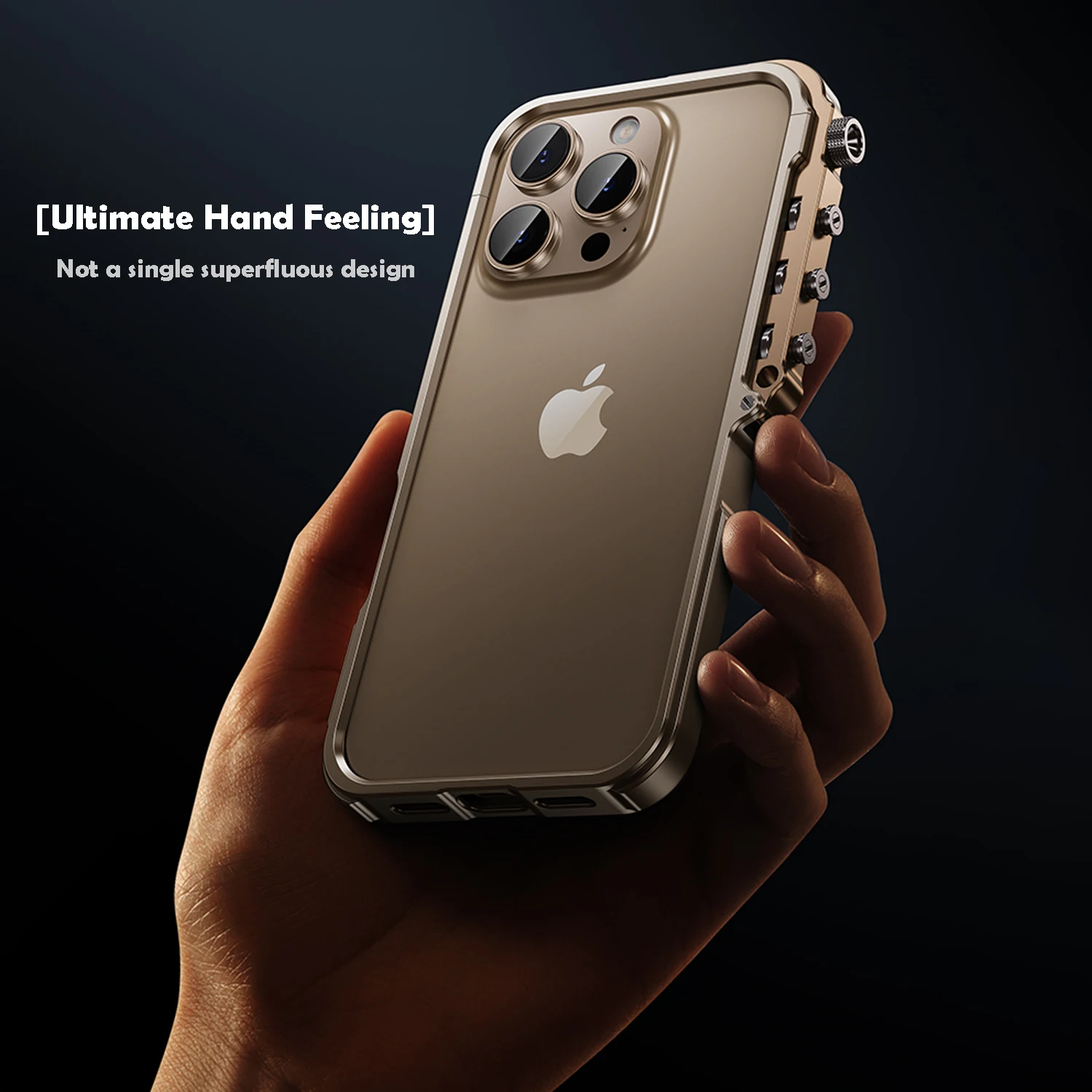 Mechanical Style Full Metal Shockproof Drop-proof Case for iPhone 16 Pro Max 15/ Minimalist Mecha Personalized Design Shell