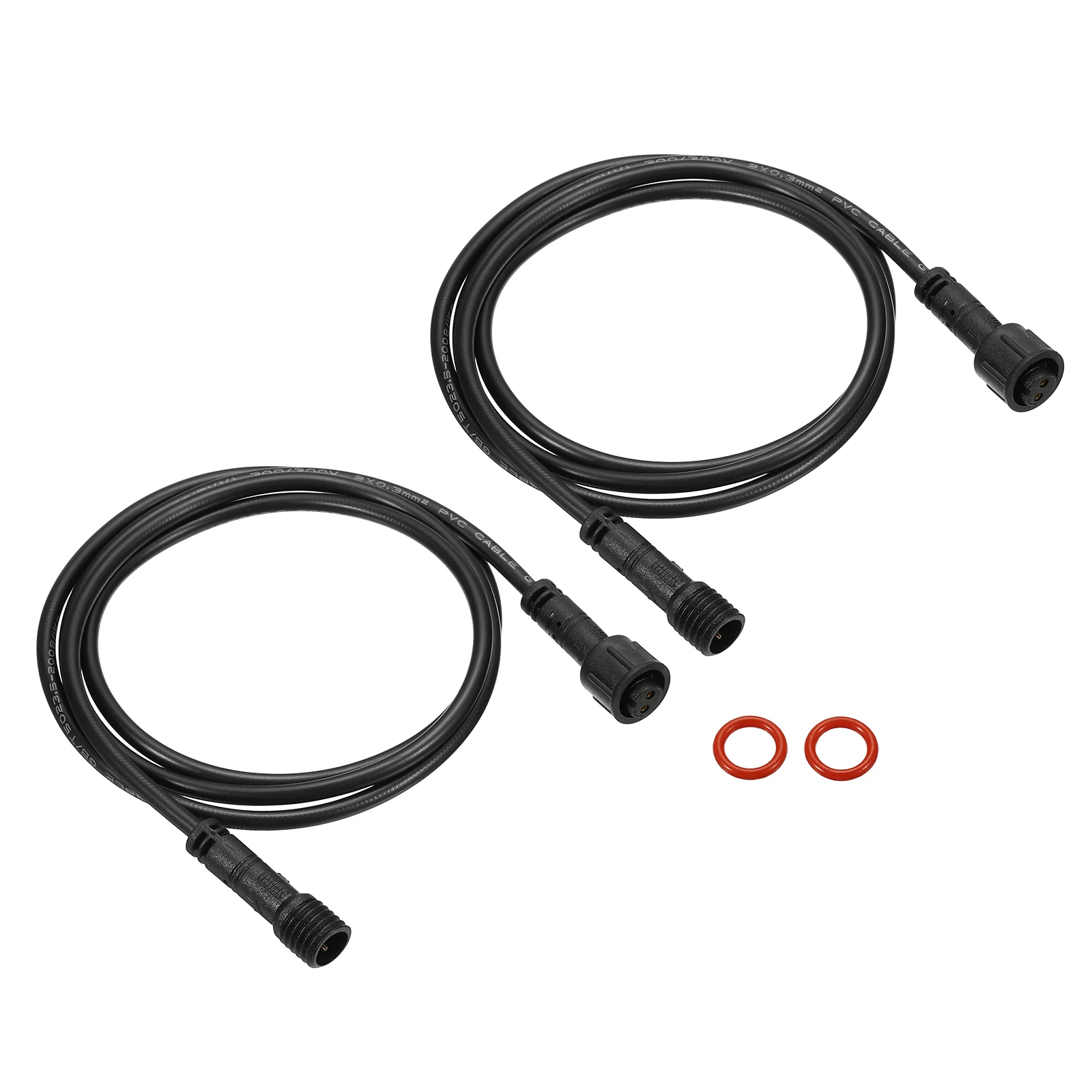 

2Pcs 1/2/3meter 2/3/4Pin Extension Cable Wire 18/20/22AWG Waterproof Connector with Male and Female at Both Ends for LED Strips