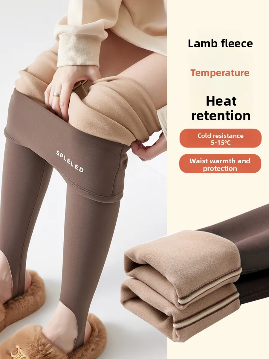 

Women's Fce Lined Yoga Pants Ankle Length Slimming Leggings Comfortable Warmth arkskin Pants Autumn Winter ential