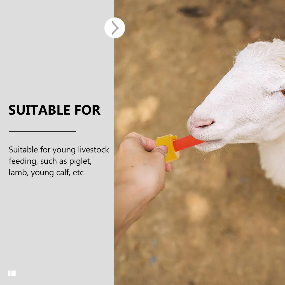 

20Pcs Strong Toughness Silicone Milk Bottle Nipples for Young Livestock Feeding Durable Lamb Calf Piglet Nursing Supplies