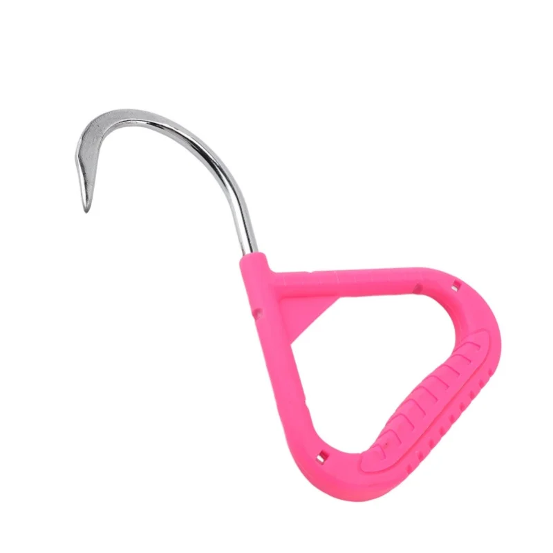 Pulp Hook Chrome Plated Steel Single Handed Comfortable Grip Log Lifting Hook For Woodworking Garden Agriculture