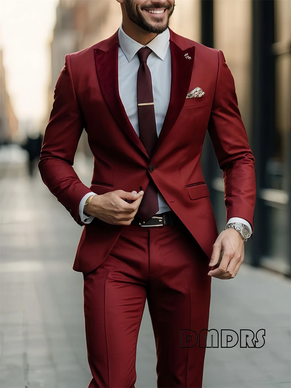 

Fast Shipping 2-Piece Suit Set for Men, Wedding Suits for Groom and Groomsman, Classic One Button Jacket and Pants, XXS-7XL