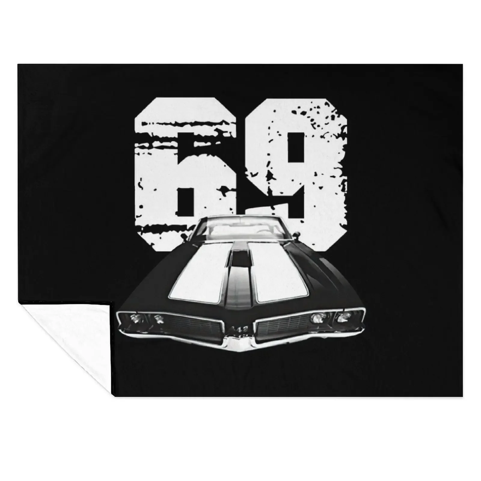 

1969 Oldsmobile 442 Front Grill and Hood View with Year Throw Blanket Luxury Thicken Soft anime decorative Blankets