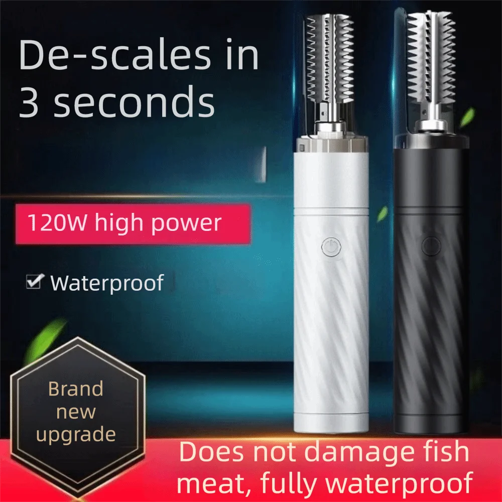 Waterproof Electric Fish Scaler Portable Anti-splash Coconut Shredder One-button Control Effort Saving Kitchen Coconut Grater