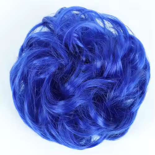 Azqueen Synthetic Messy Bun Chignon Donut Gary Brown Color Hair Bun Pad Elastic Hair Rope Rubber Band Hair Extensions - Image 22