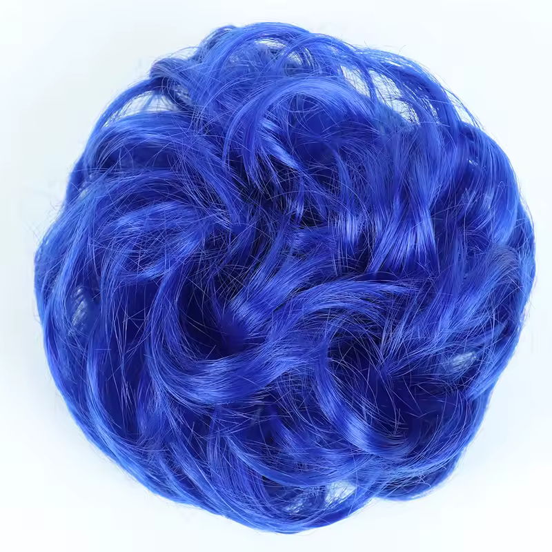Azqueen Synthetic Messy Bun Chignon Donut Gary Brown Color Hair Bun Pad Elastic Hair Rope Rubber Band Hair Extensions - Image 22