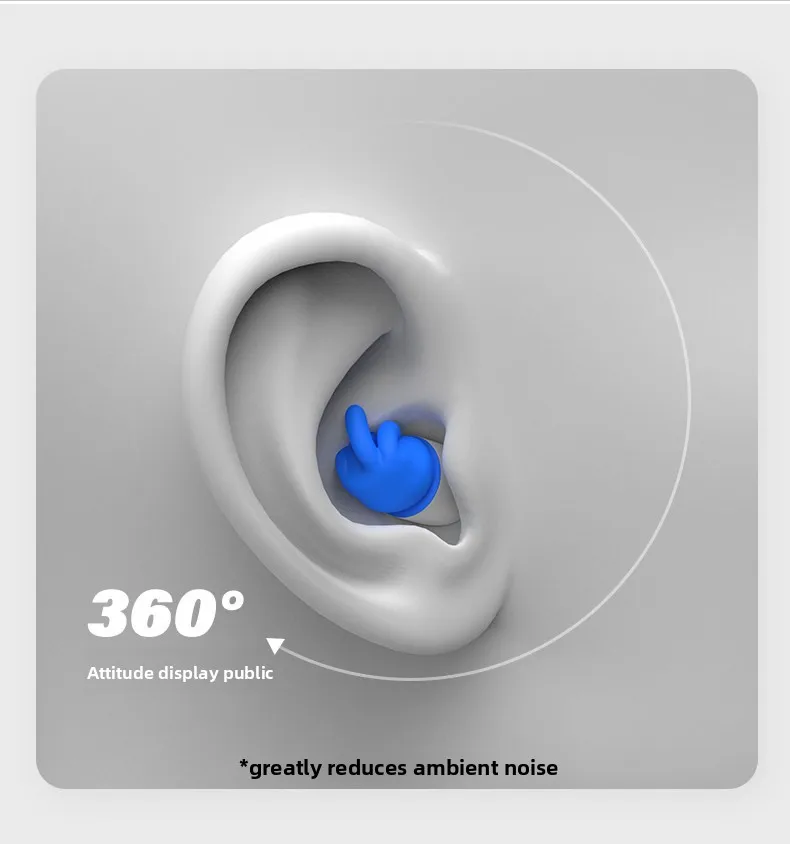 Creative Fist-Shaped Memory Foam Ear Plugs, High Noise Reduction Low Pressure Comfort Earplugs for Sleep Snore Blocking