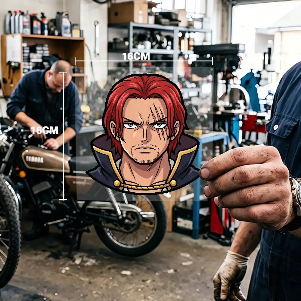 

One Piece Figarland Shanks Waterproof Stickers For Decorating Car Windows Motorcycles And Computers.