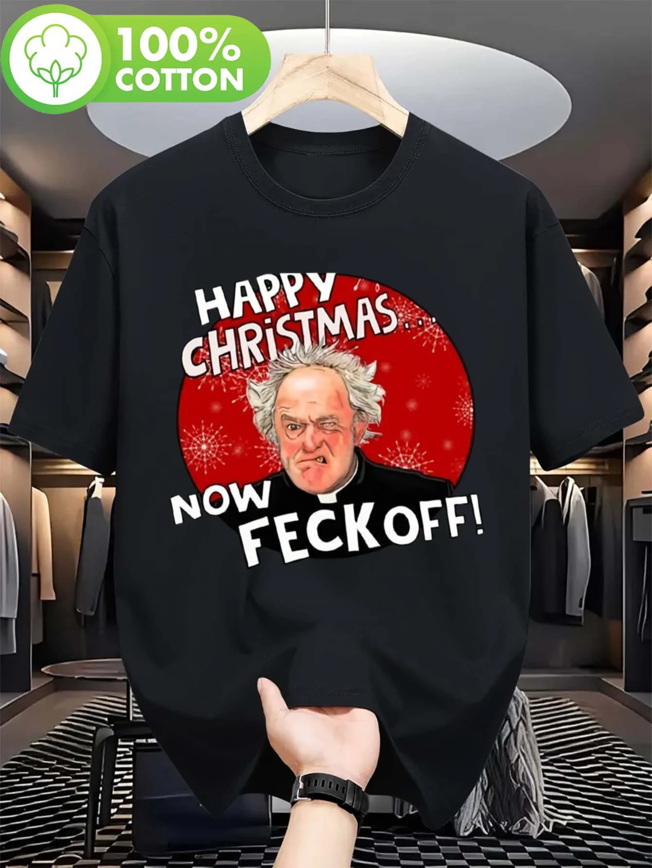 Vater Ted&Jack Irish TV Program T-Shirt – Frohe Weihnachten mit lustigen Zitaten von Idols Ted, Jack, Bishop&Ms Brown