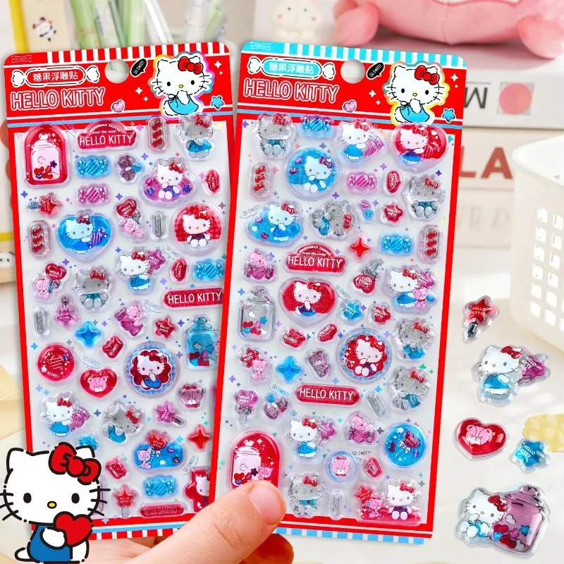 

Милые 3D-наклейки Hello Kitty для декора телефонов, ноутбуков, бутылок для воды, школьных принадлежностей.