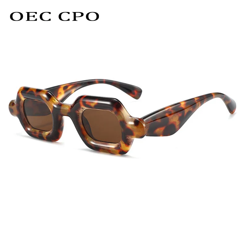 OEC CPO جديد فاسق إطار سميك مربع النظارات الشمسية النساء العلامة التجارية مصمم نظارات شمسية أنيقة الإناث التدرج ظلال UV400 نظارات الرجال