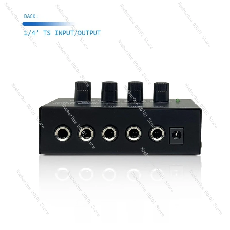MX400 4-Channel Signal Mixer Four-In-One-Out Instrument Microphone Mixing Output Mixing Console Audio Mixing