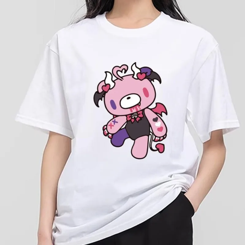 Cartoon G-Gloomy-Bear T Shirt Men Couple Combination Clothes Short Sleeve Collar Fashion T-shirt Women Cotton