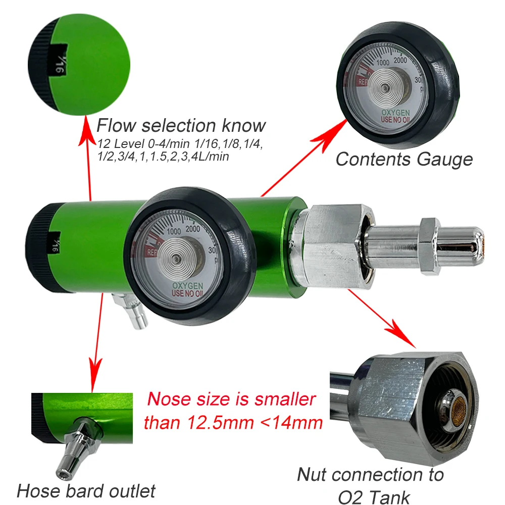 Brass Oxygen Cylinder Pressure Valve Brazil Cga540 Oxygen Regulator For Ozone Therapy Machine