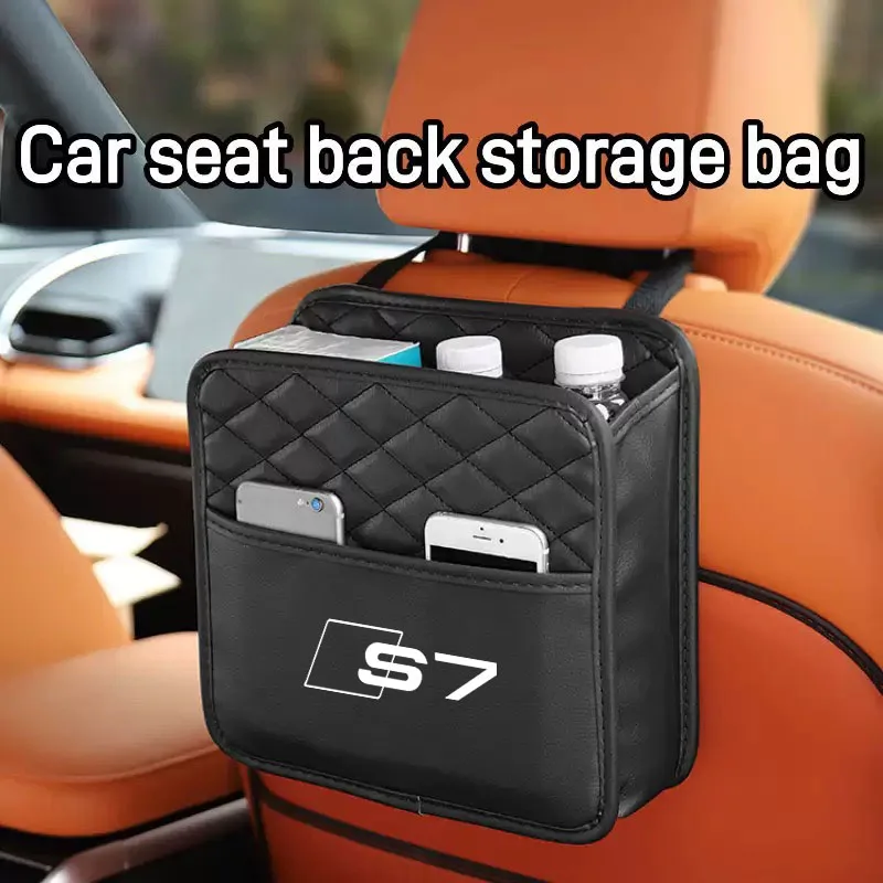 

Car Storage Bag Hanging Seat Back Tissue Water Cup Holder Multi Hanging For Audi S7 Car Accessorie Portable Car Accessories