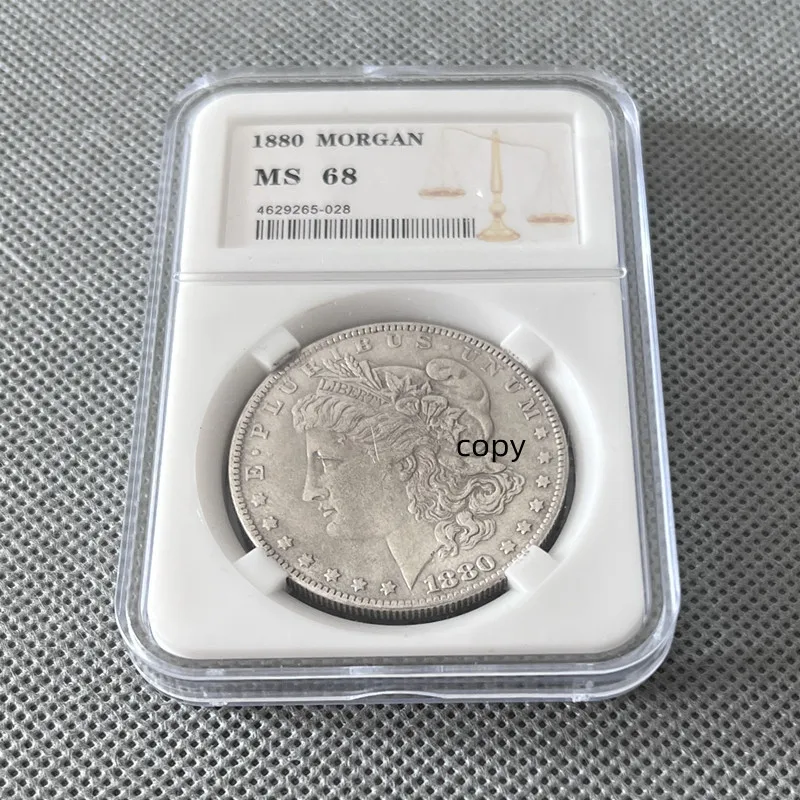 Monedas Morgan de EE. UU., regalos de la suerte coleccionables para vacaciones y cumpleaños, réplica de monedas de juguete, 1878-1921