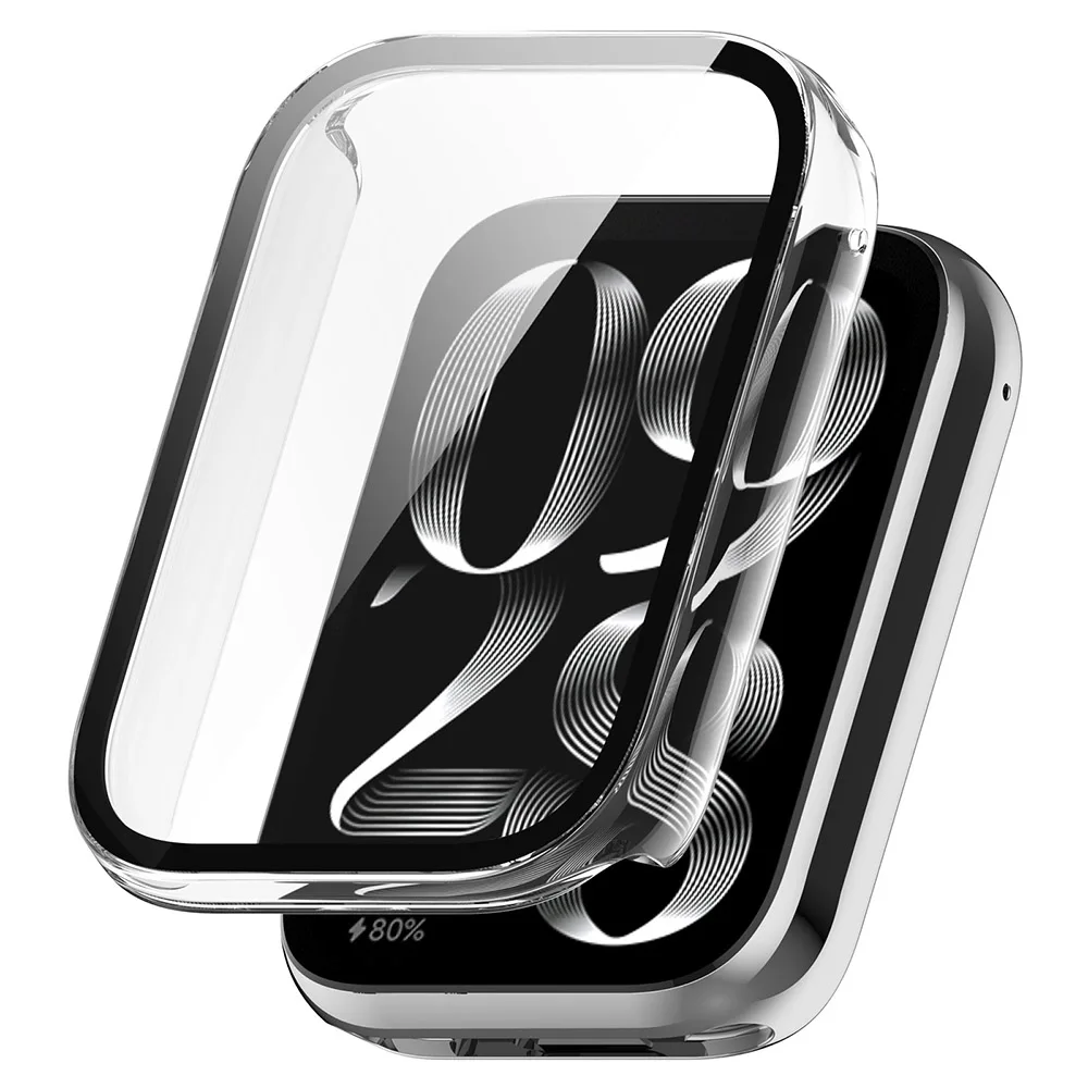 حافظة حماية من الزجاج المقسى PC+ لهاتف Xiaomi Mi Band 9 Pro/Mi Band 8 Pro واقي شاشة كامل غطاء ممتص للصدمات