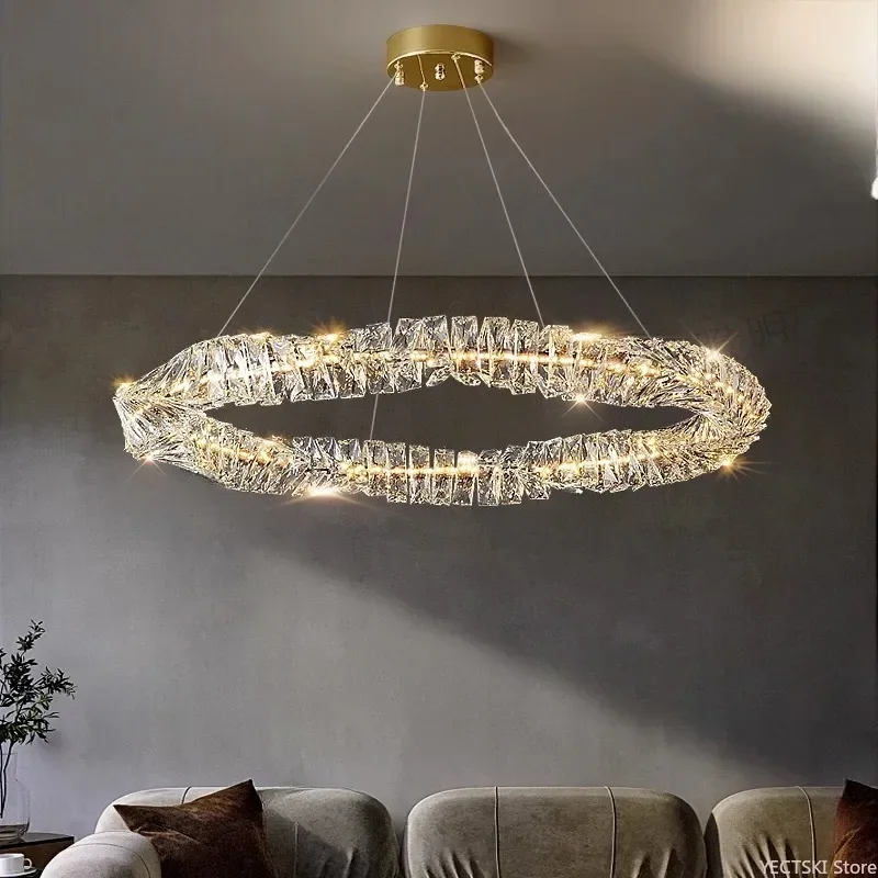 

GHEUVNJ New light luxury crystal surround dining room light pendant lamp room bedroom living room light