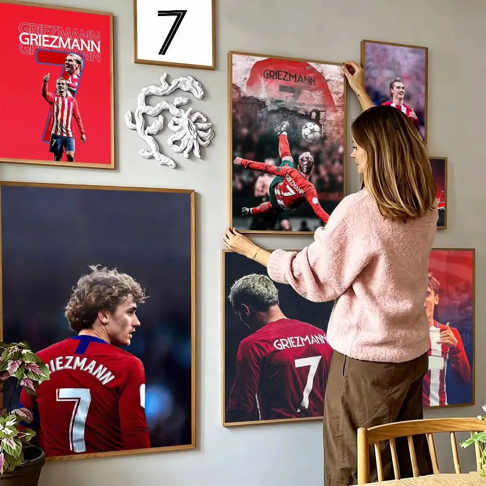 A-Antoine Griezmann  Poster High Quality Dorm Living Room Aesthetic Wall Decoration Painting Stickers Gift