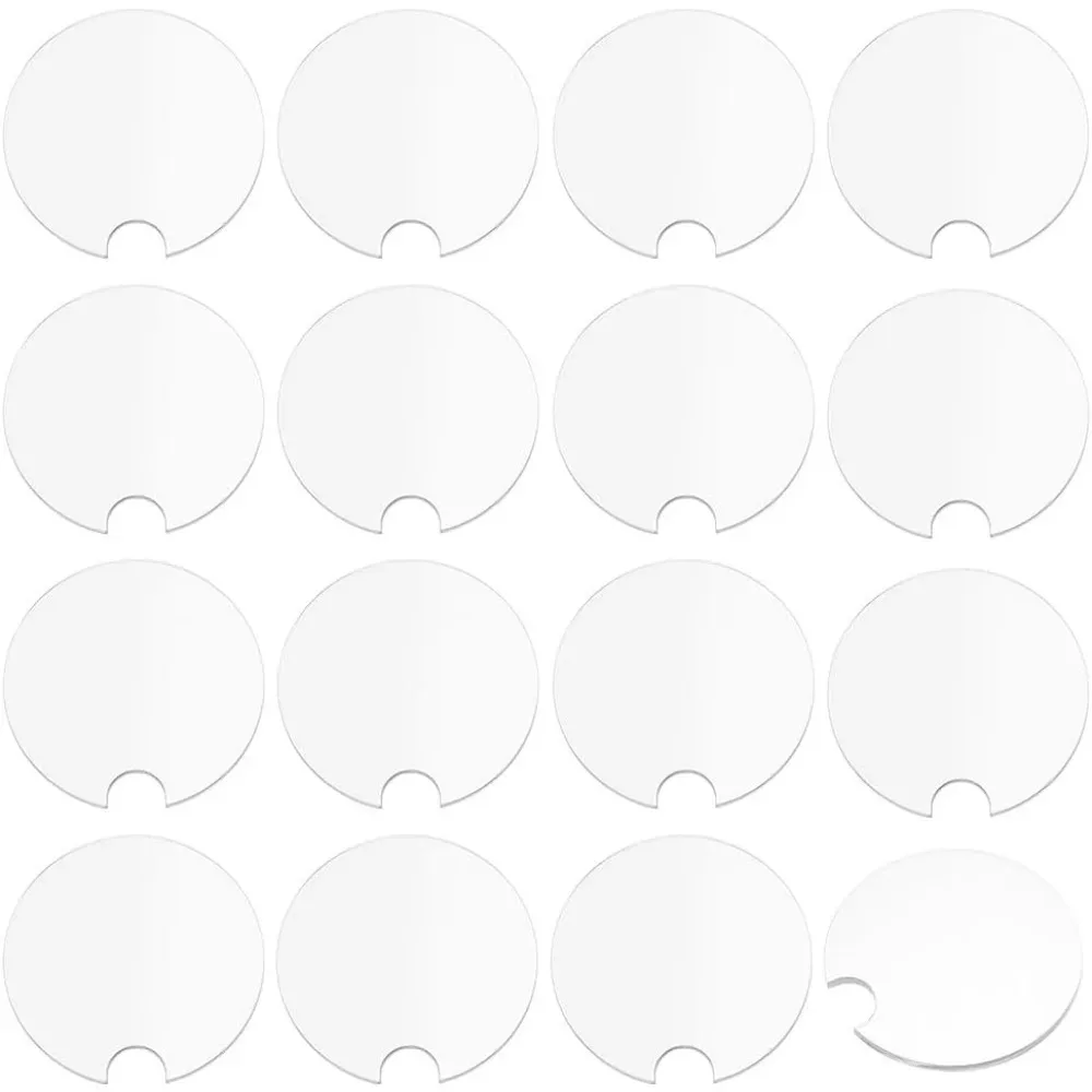 

16pcs Acrylic Blanks Car Coaster 2.6inch Acrylic Blanks Tumbler Topper DIY Coaster Car Tumbler Topper Supplies for DIY Car