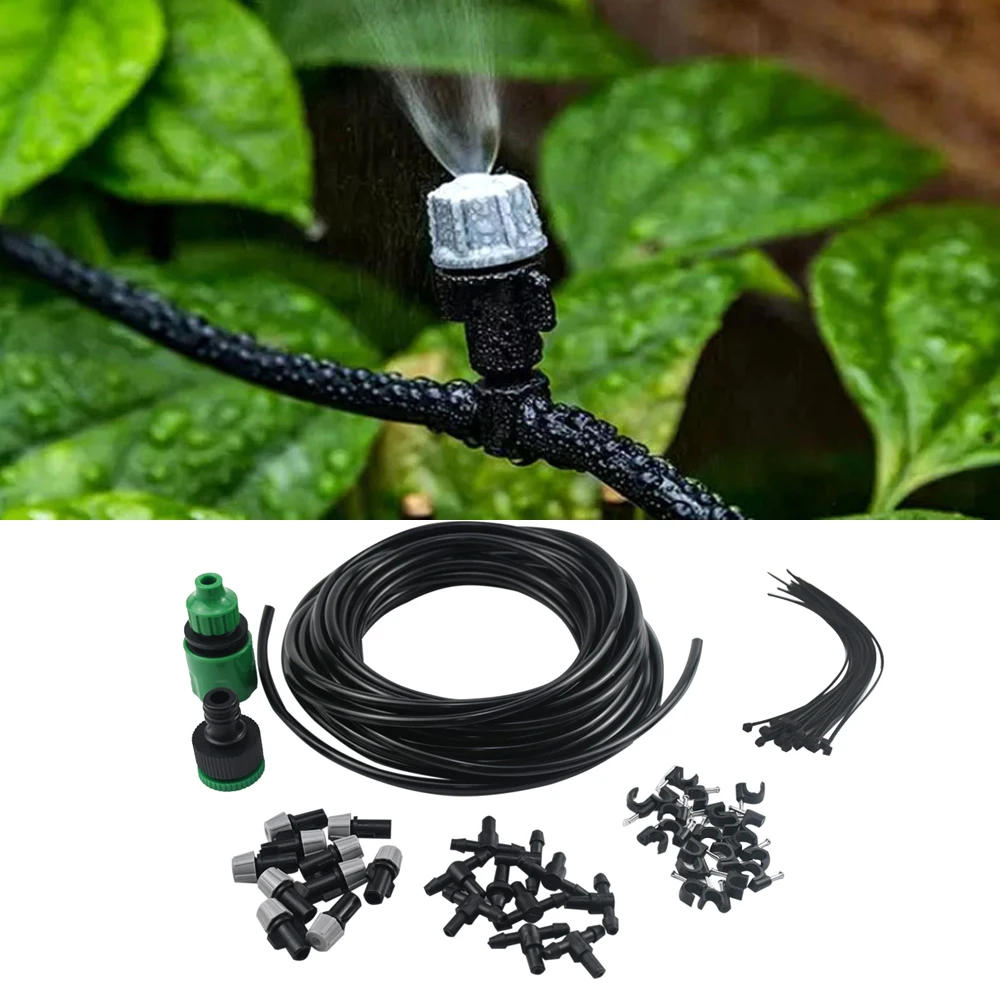 

DIY Garden Portable Automatic Nozzles Misting Watering Fog irrigation Sprayer System 10-30 m Kit