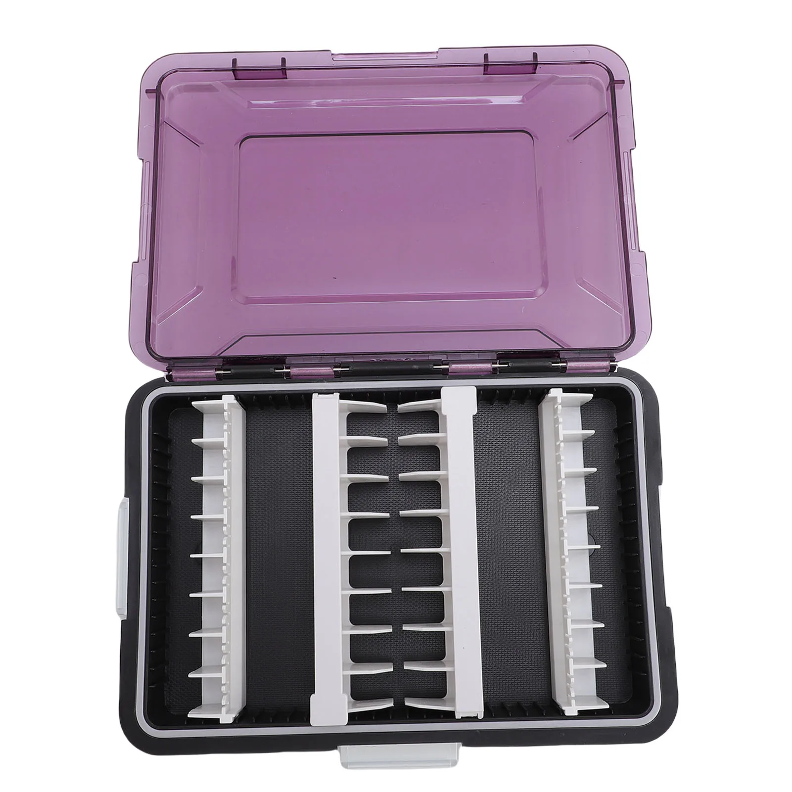 Caja de almacenamiento con anzuelo de calamar, contenedor de plástico ABS, tapa transparente, organizador de señuelos y cebo de calamar, caja de aparejos para pesca en el mar
