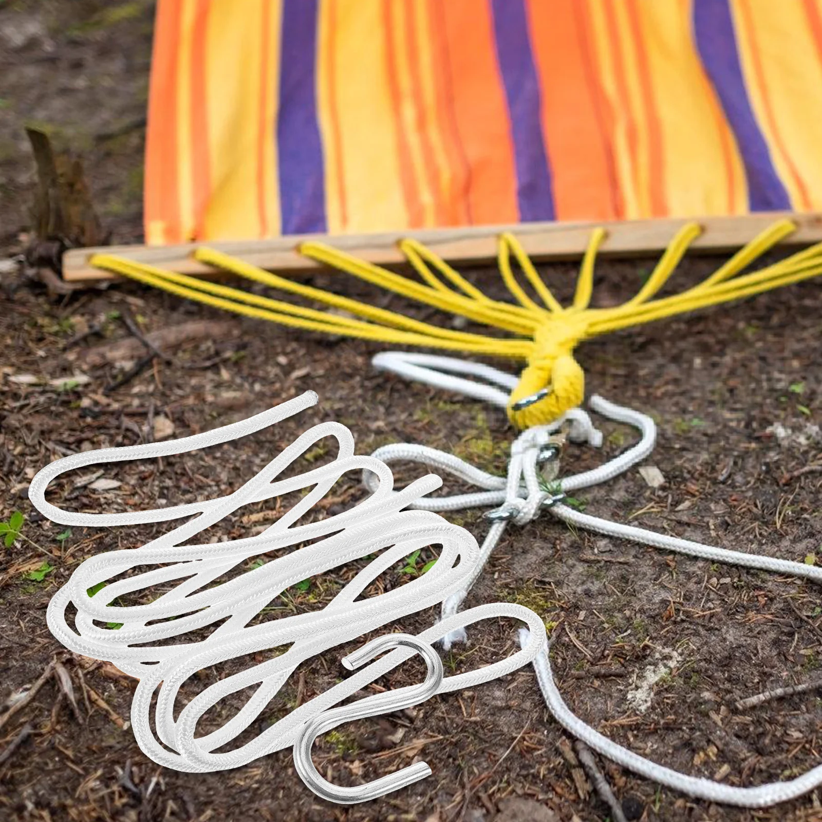 

1Set Tree Swing Straps Hanging Kit Heavy Duty Hanging Chair Attachment for Outdoor Backyard Hammock Swing Rope Safety Carabiner