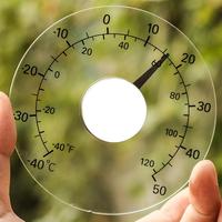 Window Wall Indoor Outdoor Graduated Disc Display Temperature Humidity Meter Temperature Meter Monitor Thermometer