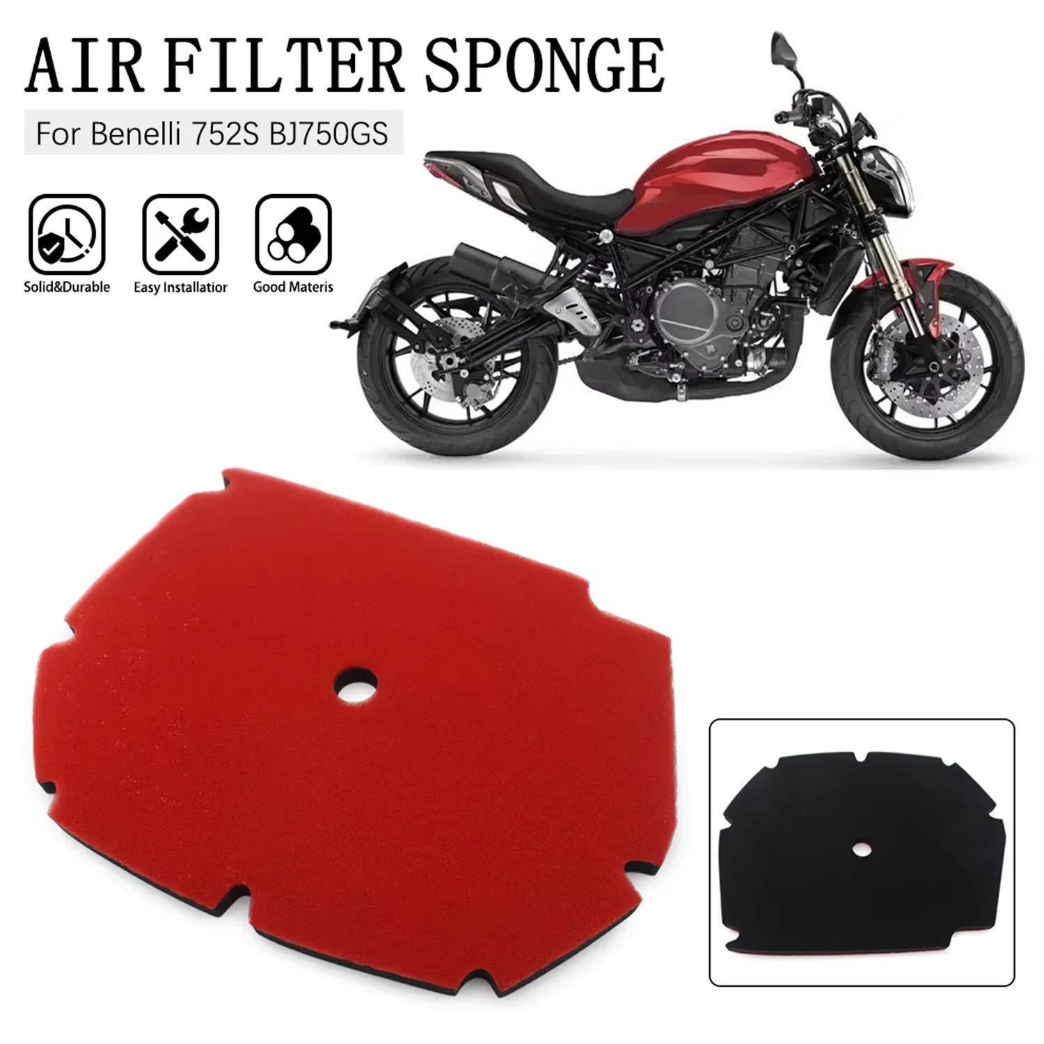 

Motorcycle Air Filter Sponge For Benelli BJ750GS BJ752S BJ 752S BJ 750 GS 750GS ABS 2018 2019 2020 2021 2022 Intake Cleaner