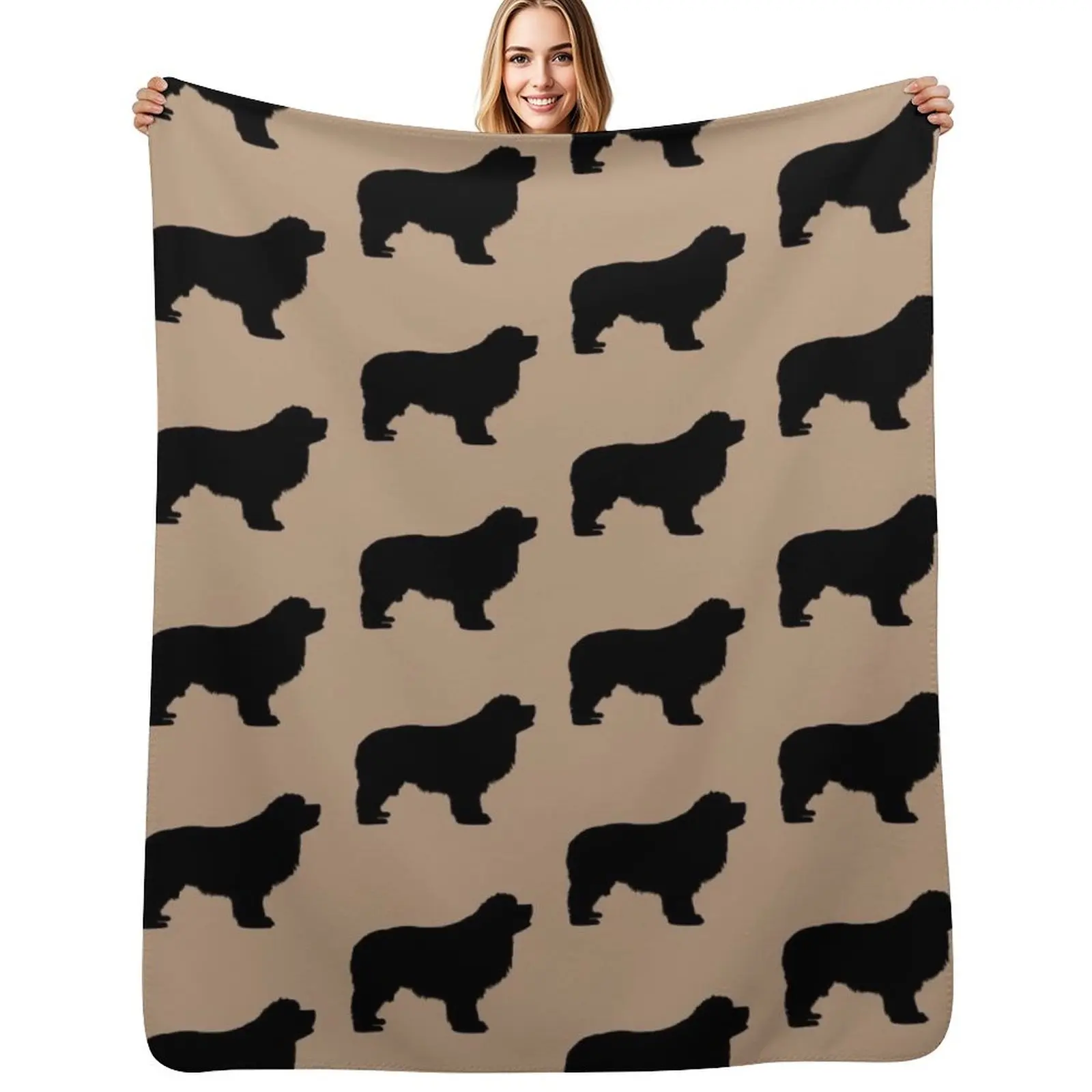 Newfie Love is Big Love Throw Blanket Color Fast Cozy Throw Blanket