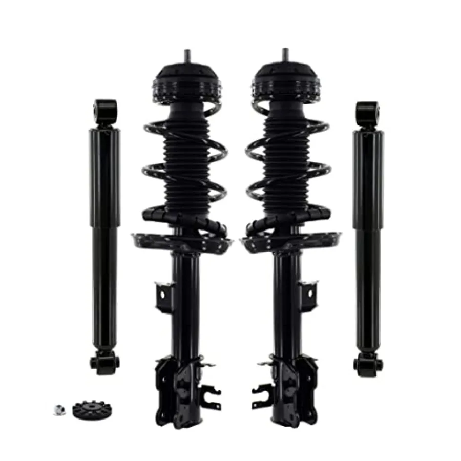 Set of 4 Front Quick Complete StrutCoil SpringRear Shock Absorber for 20122016 Fiat 500 L4 Pop FWD Vehicle Suspension System Up