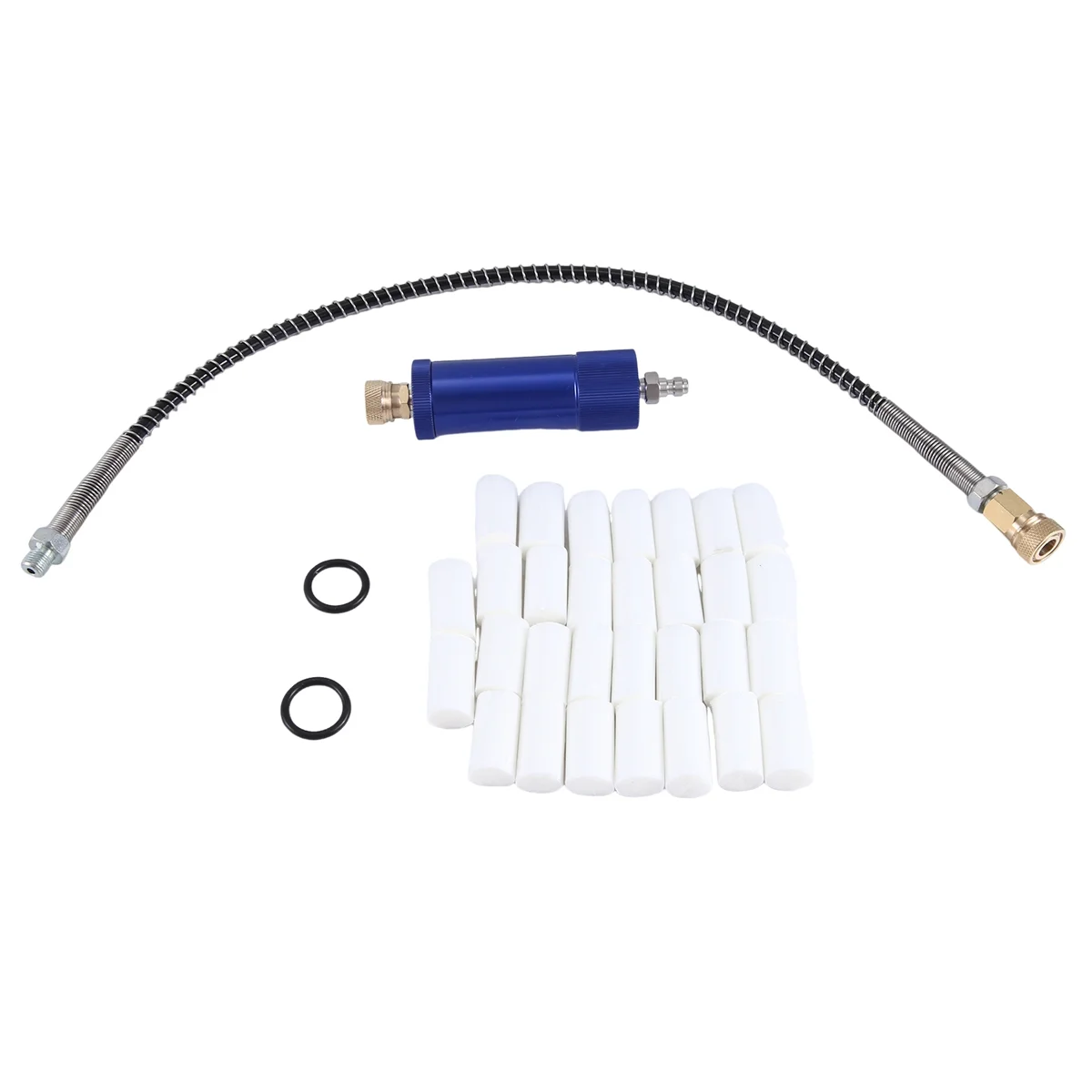 Air Compressor High Pressure Hand Pump Filter Water-Oil Separator Quick Connector Filtering Cotton Elements 30Mpa,Blue