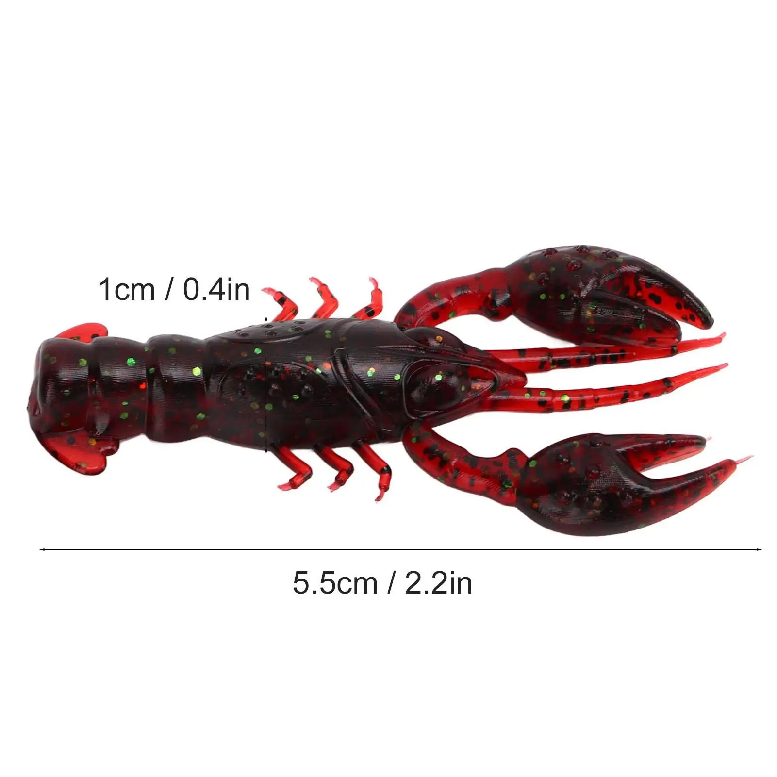 10 stücke weiche Crawdad Angel köder-PVC-Garnelen köder für Bass-Tackle-Zubehör