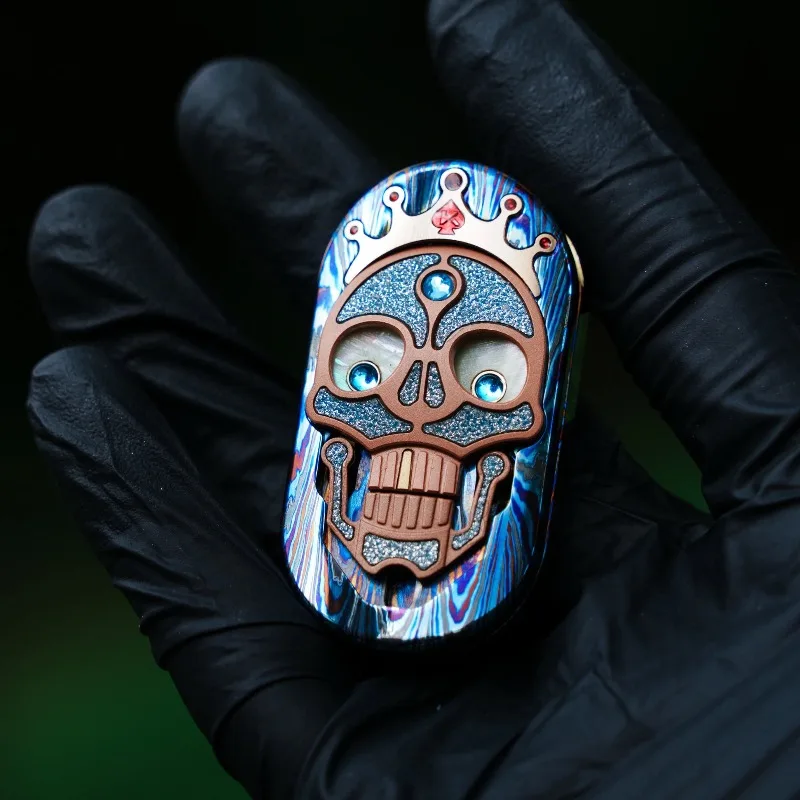 SAS EDC David King Charles King EDC Mechanical Metal Fingertip Push Card Decompression Toy