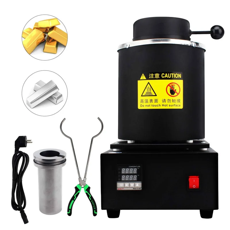 Electric high-temperature mini melting furnace for tin, silver, copper, aluminum, and gold, for sale
