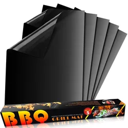 BBQ Non stick Teflon High Temperature Resistant Fiberglass Oven Mat Outdoor BBQ Grill Mat Barbecue Mat