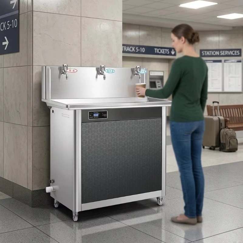 stainless steel shell direct drinking water dispenser hot and cold water dispenser water dispenser drinking station