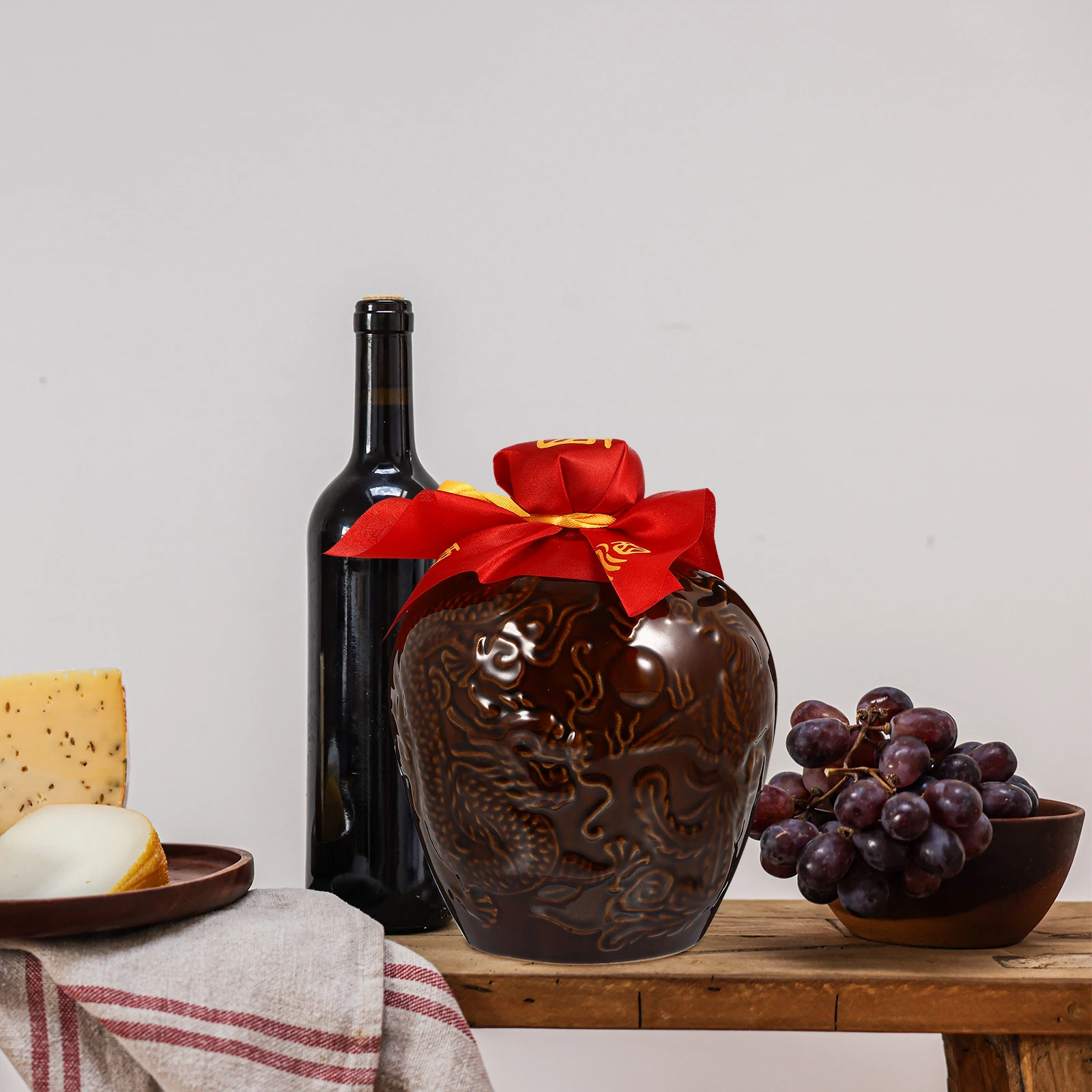 

1Set Ceramic Wine Bottle Premium Sealed Storage Jar for Whiskey Brandy Rum Vodka Dispenser Holder