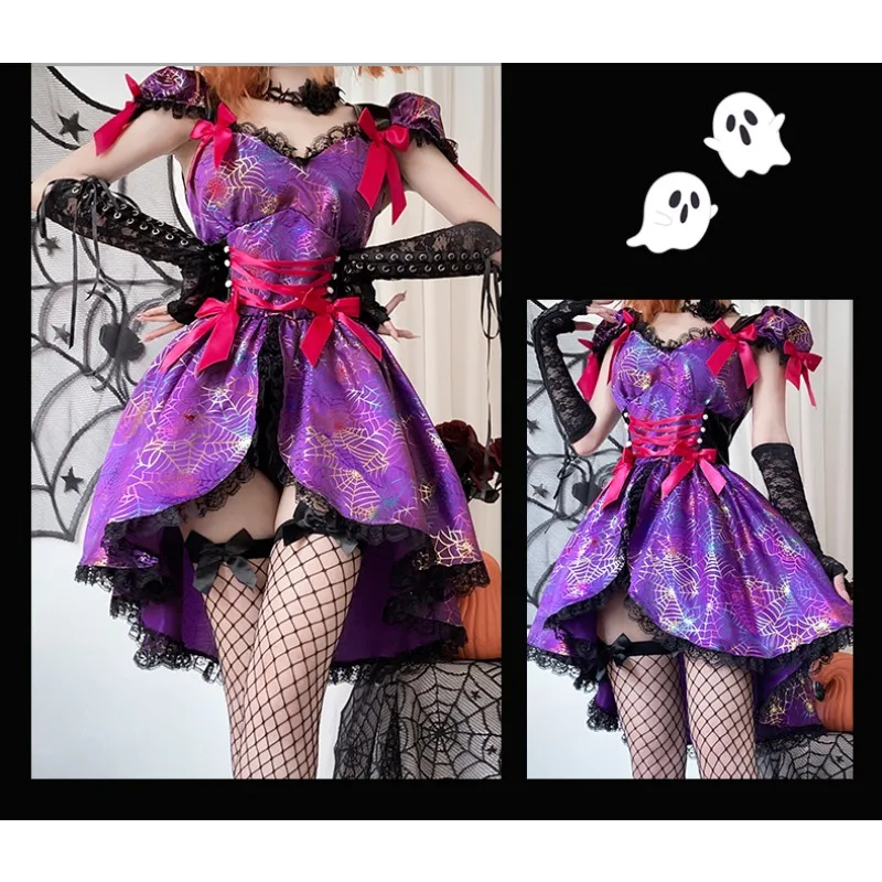 

Halloween Costume Cute Magic Sorceress Playsuit Fancy Party Dress Spooktacular Cosplay Carnival Halloween Party Fancy Dress
