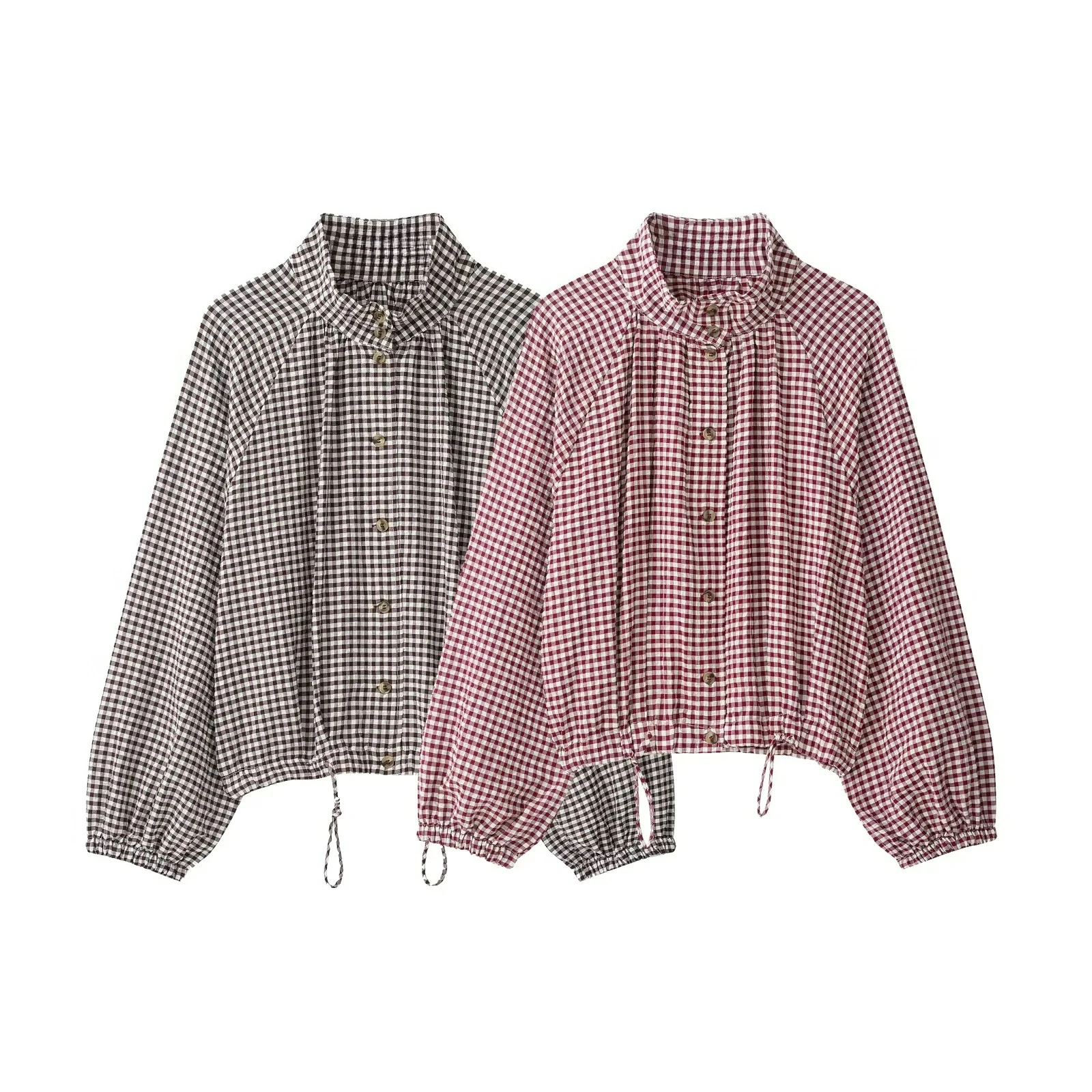 KONDALA Damen Lässige Elegante Karierte Hemdjacke 2026 Frühling Herbst Trendige High-Street Vintage Jacke Vielseitige Pendlerjacke für Damen – Detail 2