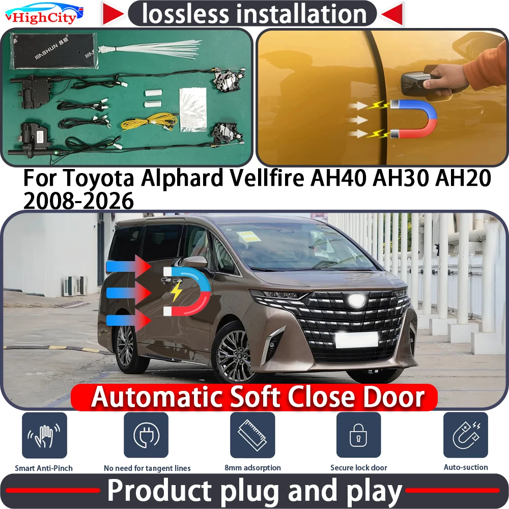 

Closing Door Lock Actuator for Toyota Alphard Vellfire AH40 AH30 AH20 2008-2026 Soft Close Power Latch System Auto Pull Door