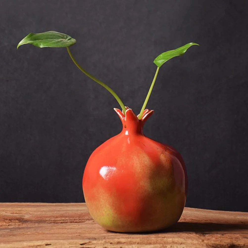 

Ceramic Pomegranate Vase Exquisite Craftsmanship Home Decor Flower Arrangement Pot Pomegranate Ceramic Vase Floral Vases