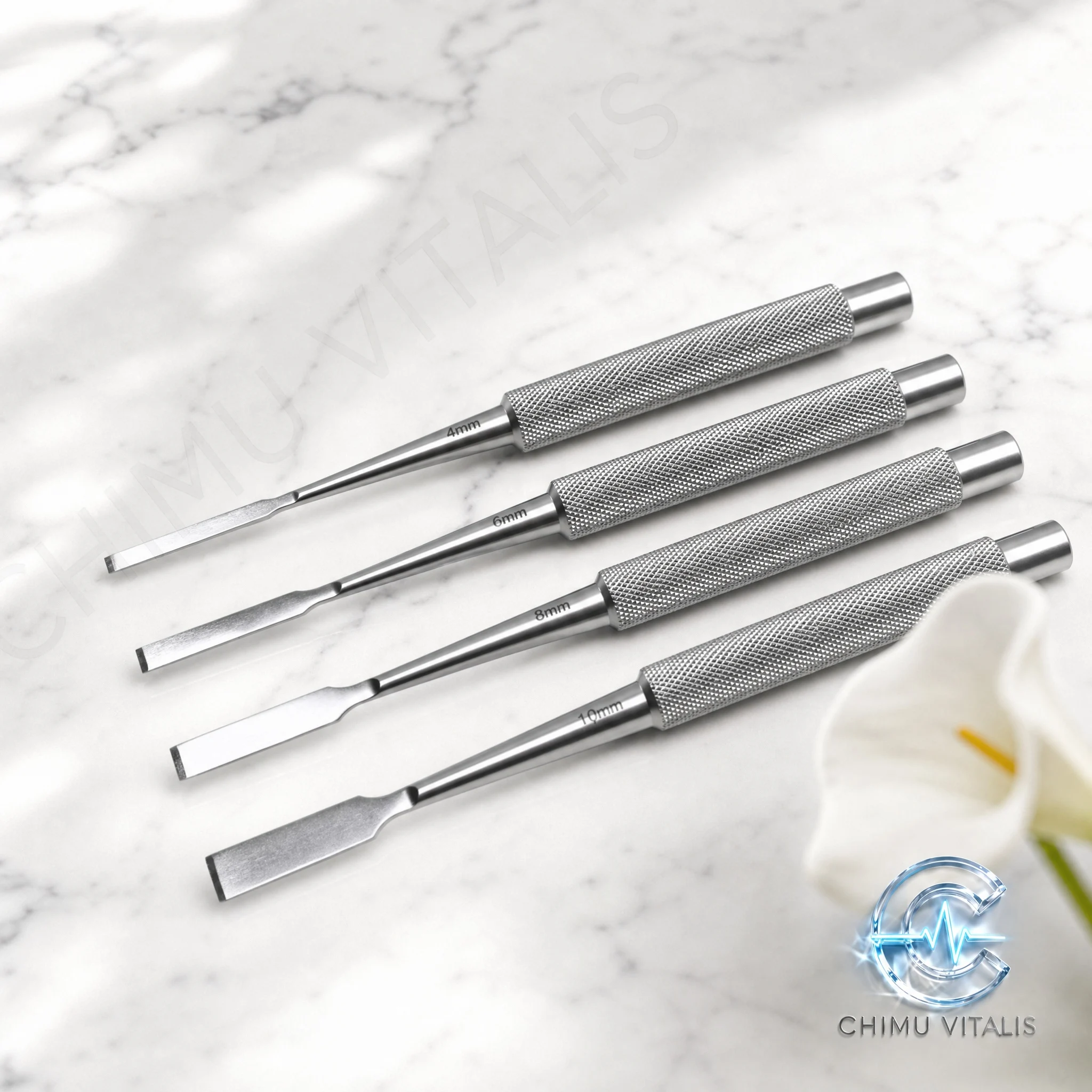 【CHIMU VITALIS】 Multi-Size Metal Hand Osteotome Precision Tool 4mm 6mm 8mm 10mm Various Sizes