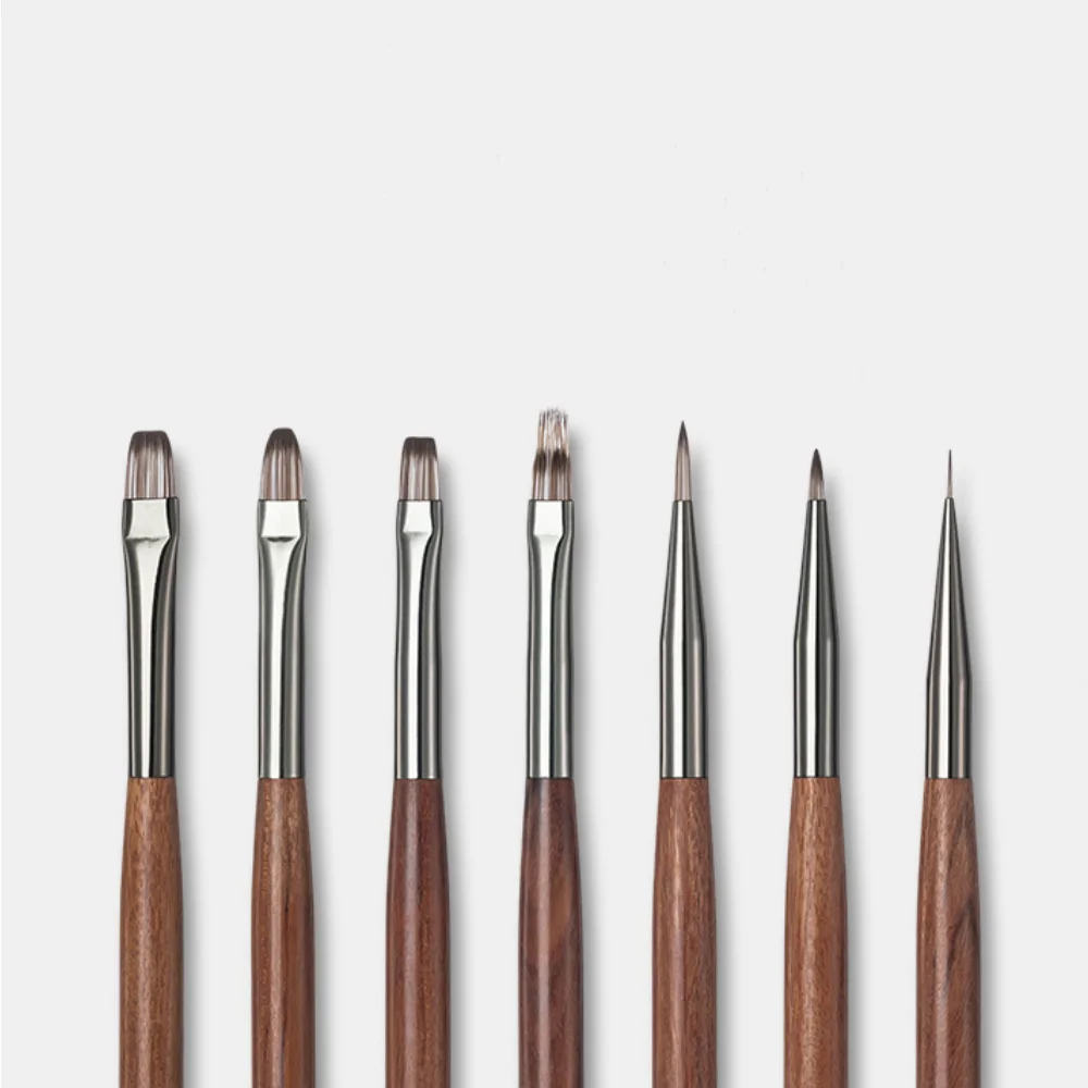 1pc Professional Wooden Handle Nail Art Liner Drawing Pen Nylon Brush Nail Gel Brush Salon Home DIY Manicure Tools